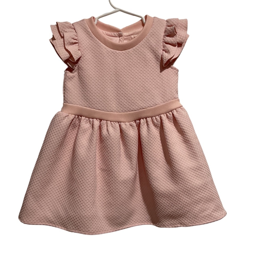 Ted Baker Baby Pink Dress Short Ruffle Sleeves